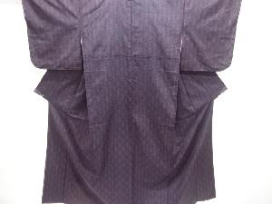 未使用品　麻の葉模様織り出し手織り紬着物